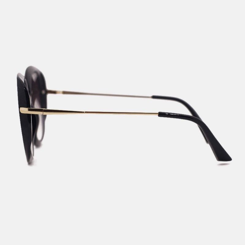 Kvinner Casual Fashion Klassisk Full Metal Frame Rund Form Uv-Beskyttelse Solbriller