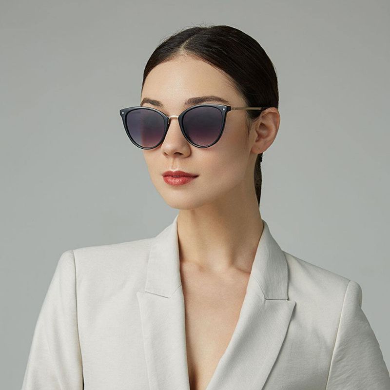 Kvinner Casual Fashion Metal Full Frame Plus Size Uv-Beskyttelse Solbriller