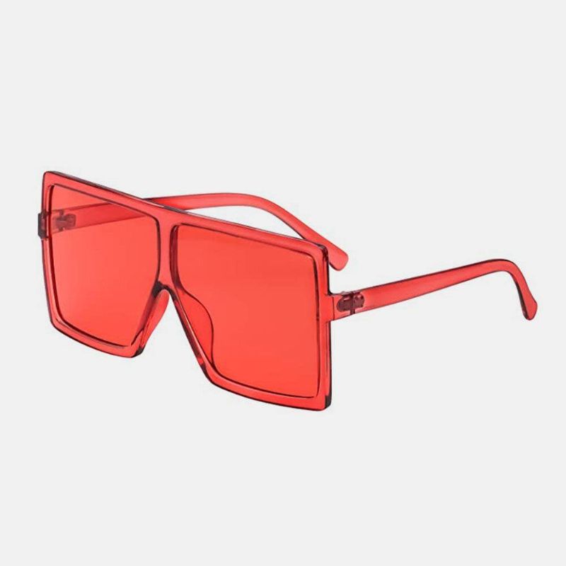 Kvinner Vintage Oversize Square Frame Multi-Color Fashion Uv-Beskyttelse Solbriller
