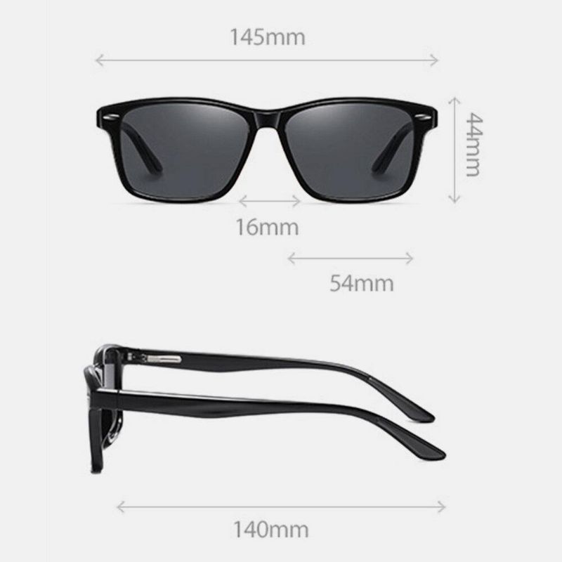 Menn Super Light Full Frame Bred Frame Outdoor Vintage Driving Uv Protection Polarized Solbriller