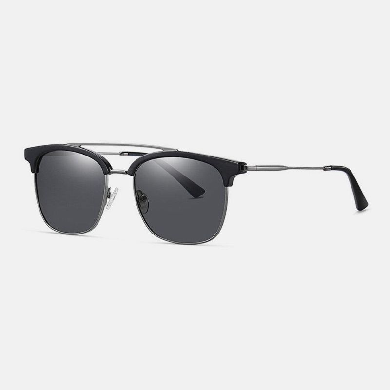 Menn Super Light Oval Metal Full Frame Polarized Uv Protection Solbriller