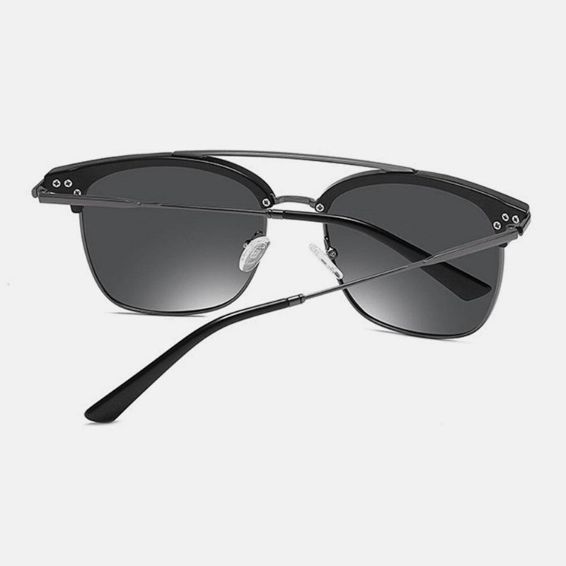 Menn Super Light Oval Metal Full Frame Polarized Uv Protection Solbriller