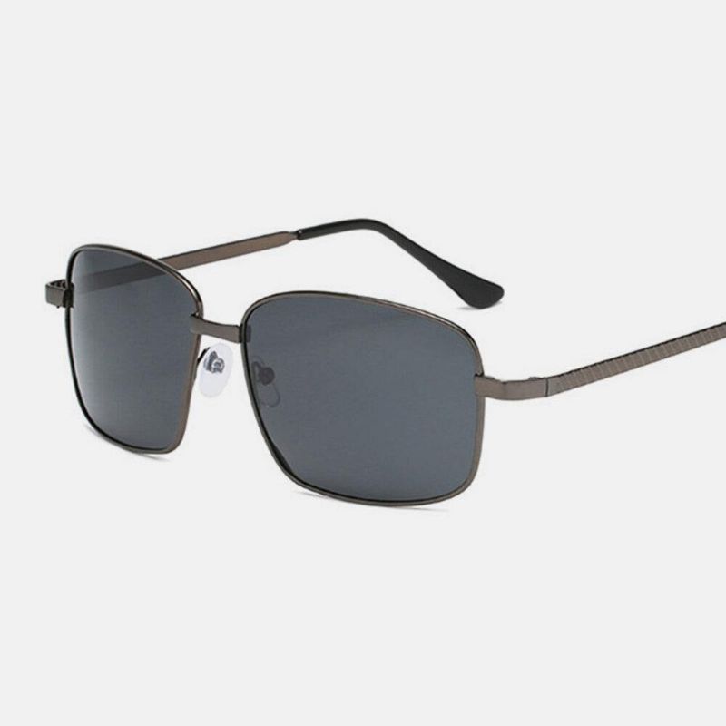 Smarte Fotokromatiske Polariserte Solbriller For Menn Rektangulært Metall Med Full Innfatning Anti-Uv Anti-Refleks Kjørebriller Solbriller