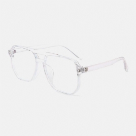 Unisex Double Bridge Large Full Frame Anti-Blue Light Retro Glass