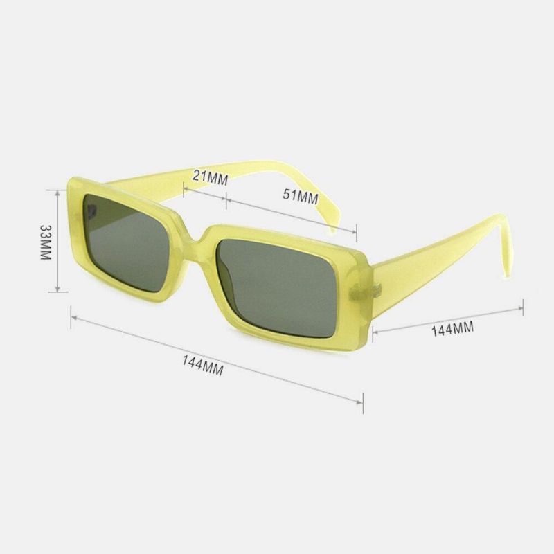 Unisex Ensfarge Rektangulære Fullramme Uv-Beskyttelse Polariserte Solbriller