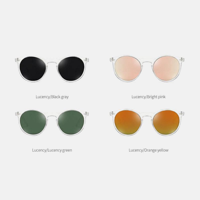 Unisex Gradientlinse Gjennomsiktig Fullramme Polariserte Solbriller Med Uv-Beskyttelse