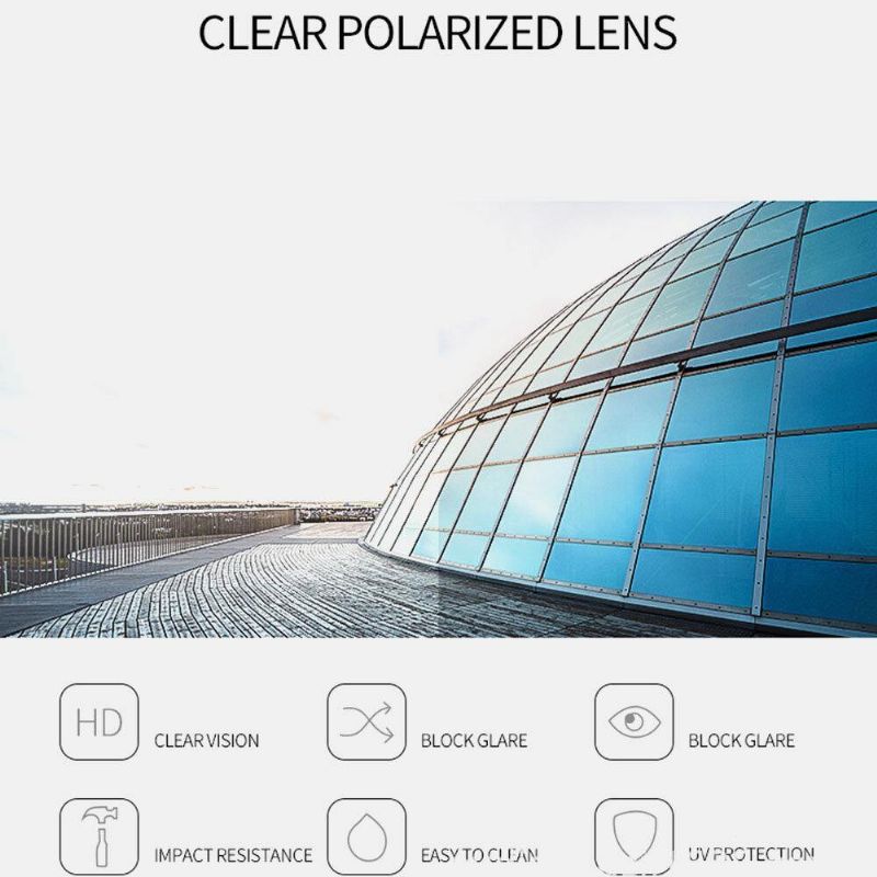 Unisex Legering Full Frame Double Bridge Toad Glass Polarized Uv 400 All-Match Retro Solbriller