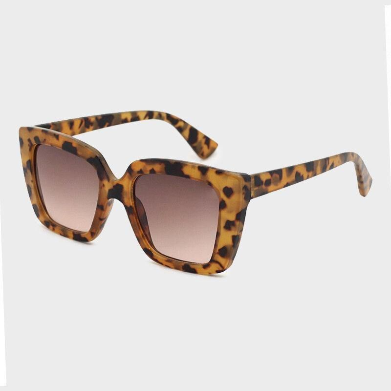 Unisex Leopard Thicken Full Frame Casual Uv-Beskyttelse Polariserte Solbriller