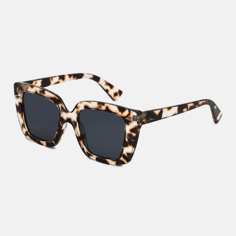 Unisex Leopard Thicken Full Frame Casual Uv-Beskyttelse Polariserte Solbriller