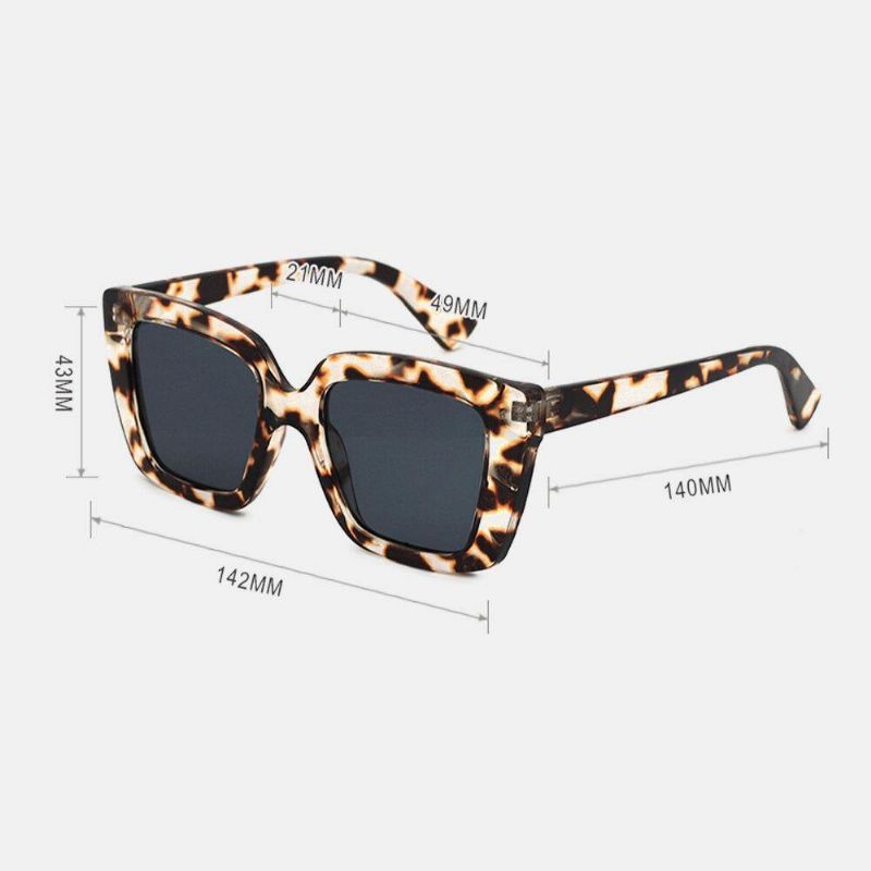 Unisex Leopard Thicken Full Frame Casual Uv-Beskyttelse Polariserte Solbriller