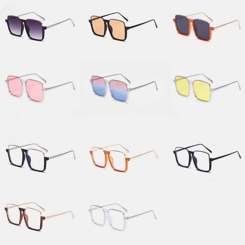 Unisex Square Frame Half Frame Anti-Blue Light Anti-Uv Solbriller