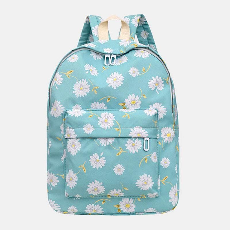 Dame Nylon Daisy Casual Campus Ryggsekk Skoleveske