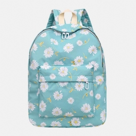 Dame Nylon Daisy Casual Campus Ryggsekk Skoleveske