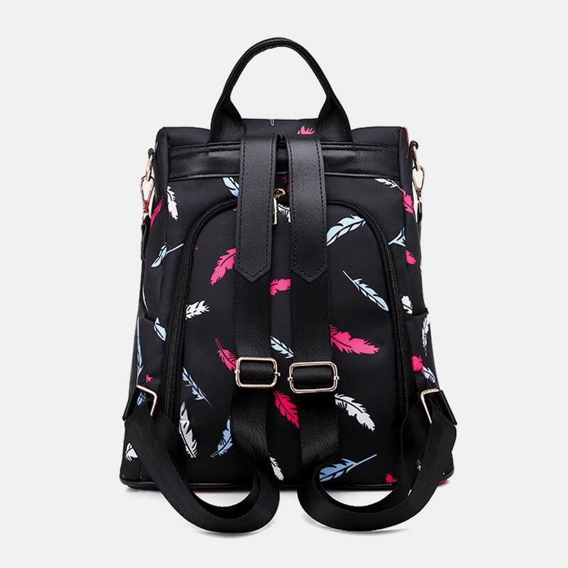 Kvinner Oxford Feather Light Anti-Tyveri Vanntett Outdoor Multi-Carry Travel Handbag Skulderveske Ryggsekk