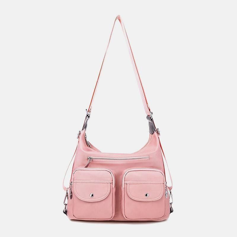 Kvinner Vanntett Multi-Carry Multi-Lomme Solid Crossbody Bag Ryggsekk