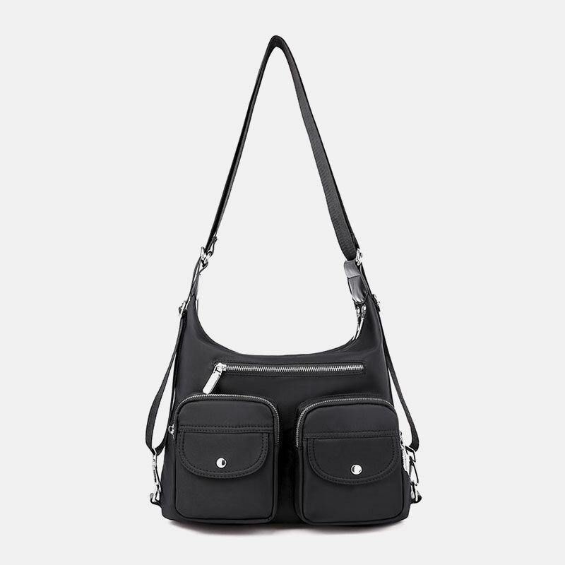 Kvinner Vanntett Multi-Carry Multi-Lomme Solid Crossbody Bag Ryggsekk