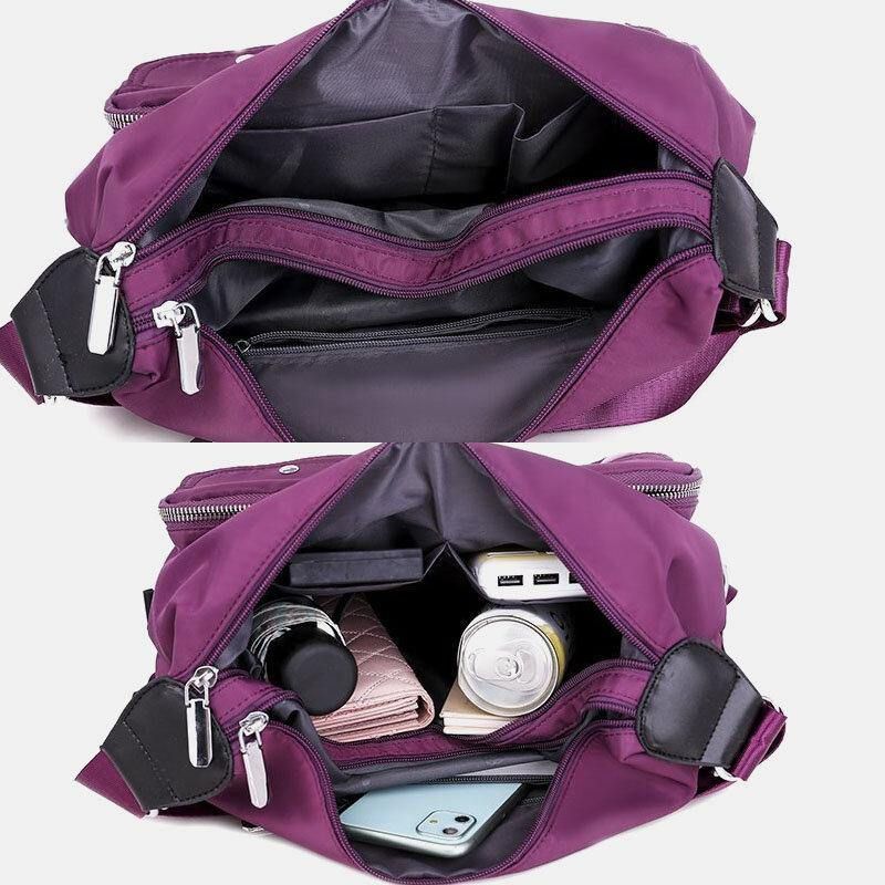Kvinner Vanntett Multi-Carry Multi-Lomme Solid Crossbody Bag Ryggsekk