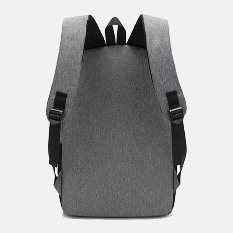 Menn 3 Stk Nylon Usb-Lading Slitasjemotstand Mote Uformell Laptop-Veske Ryggsekk Crossbody-Veske Clutchveske