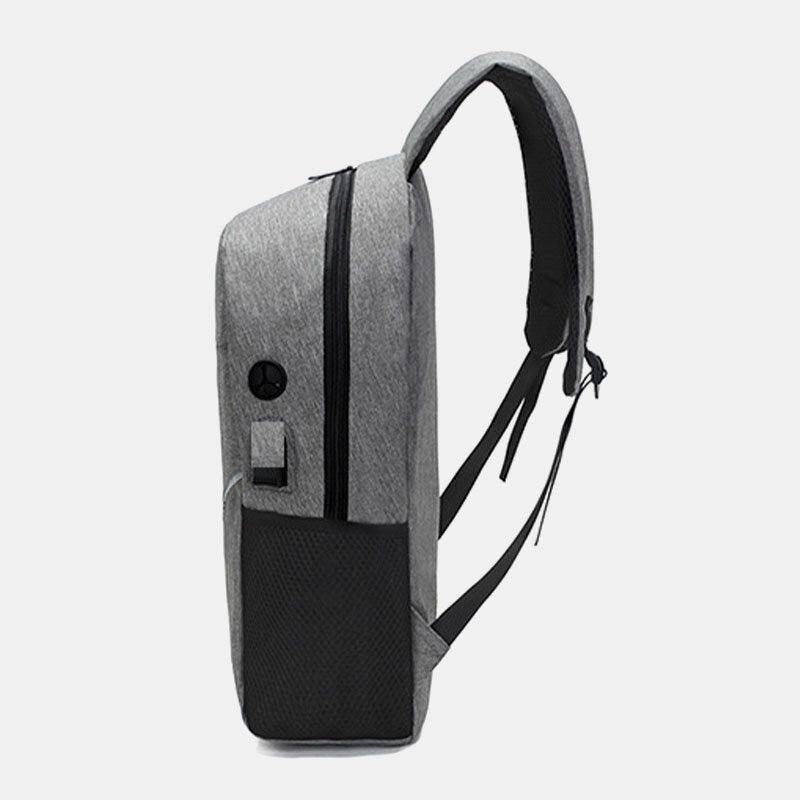 Menn 3 Stk Nylon Usb-Lading Slitasjemotstand Mote Uformell Laptop-Veske Ryggsekk Crossbody-Veske Clutchveske