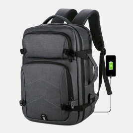 Menn Stor Kapasitet Vanntett Usb Lading 16 Tommers Laptop Bag Business Outdoor Handbag Ryggsekk