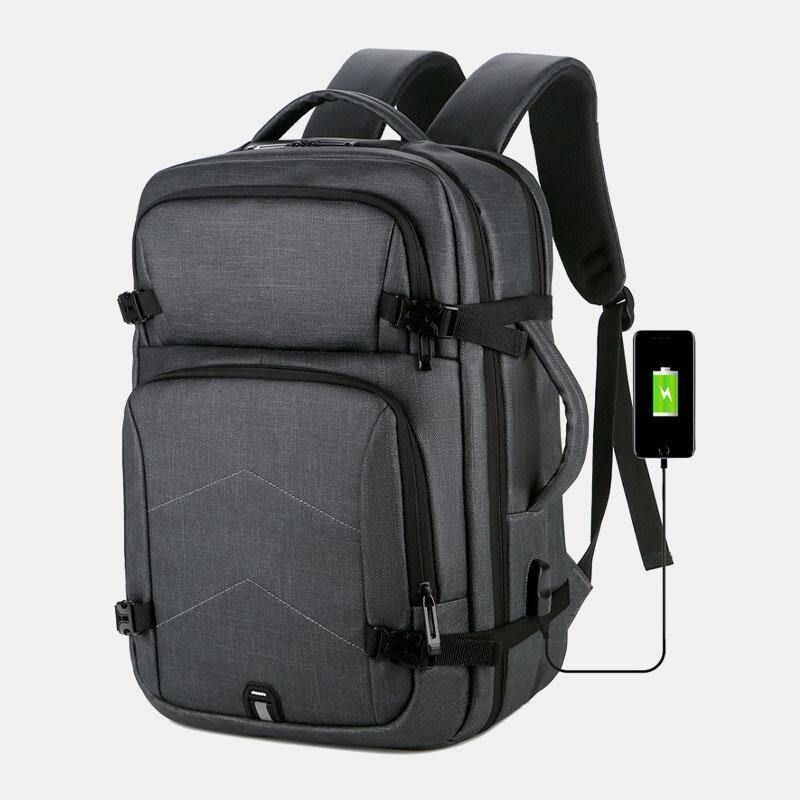 Menn Stor Kapasitet Vanntett Usb Lading 16 Tommers Laptop Bag Business Outdoor Handbag Ryggsekk