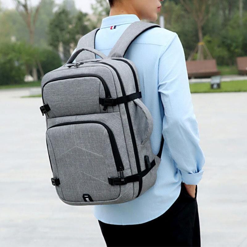 Menn Stor Kapasitet Vanntett Usb Lading 16 Tommers Laptop Bag Business Outdoor Handbag Ryggsekk