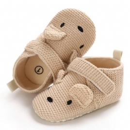 Baby Girl'S Soft Cotton Knitted First Walkers