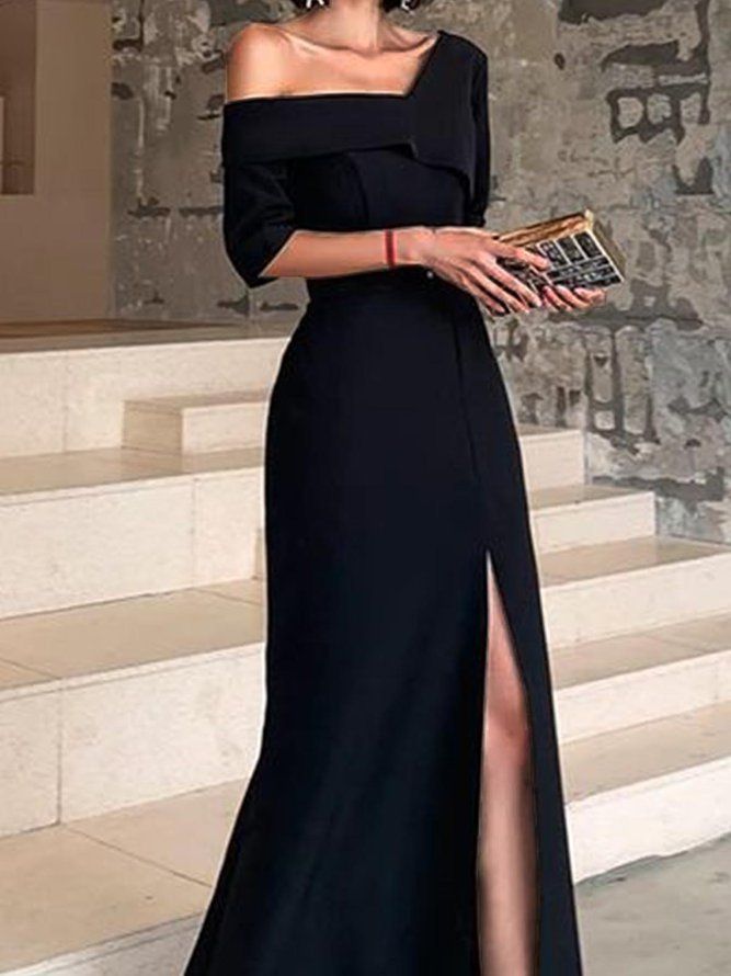 Normal Fit Elegant Evening Maxi Dress