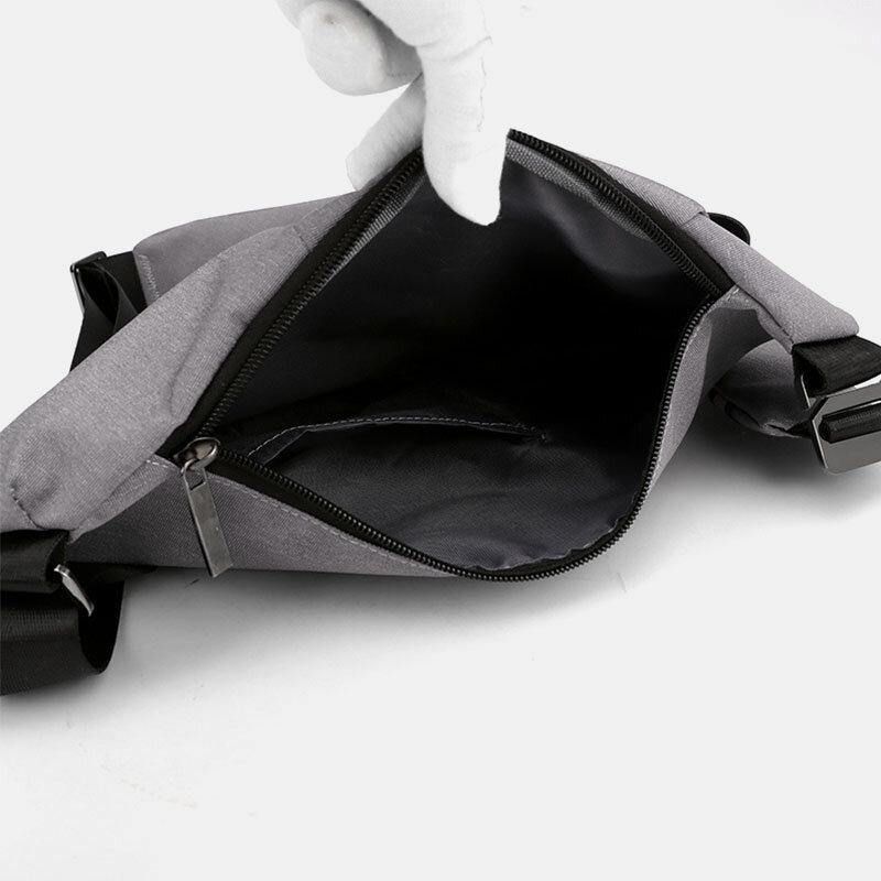 Menn Lysende Oxford Multilommer Stor Kapasitet Anti-Tyveri Vanntett Crossbody Bag Bryst Bag Sling Bag