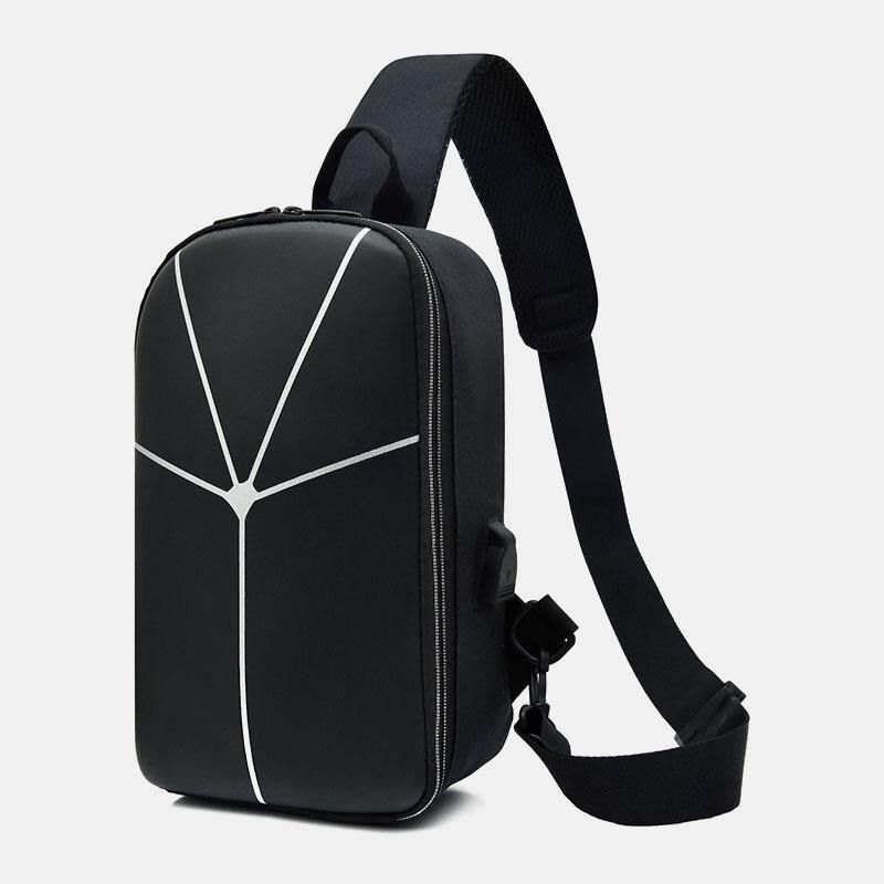 Menn Nylon Casual Outdoor Sport Ensfarget Brystveske Crossbody-Veske