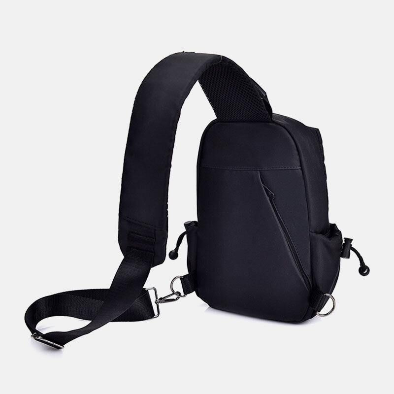 Menn Oxford Cloth Casual Fashion Vanntett Utendørs Oppbevaring Brystveske Crossbody Bag