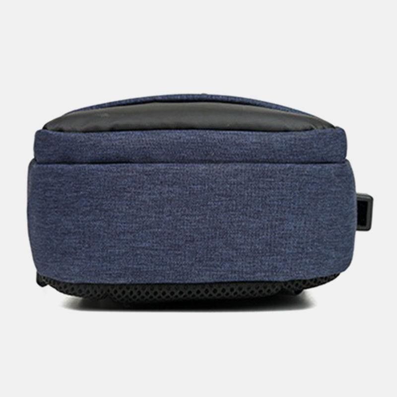 Menn Oxford Vanntett Usb-Lading Med Stor Kapasitet Messenger Crossbody Bag