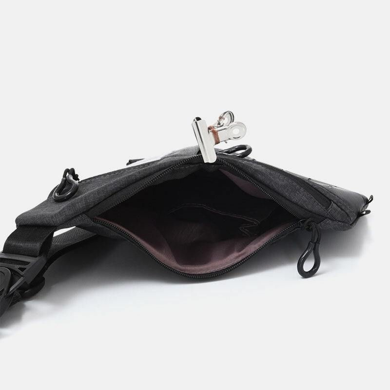 Menn Sport Multi-Lommer Anti-Tyveri Crossbody Bag Bryst Bag Sling Bag