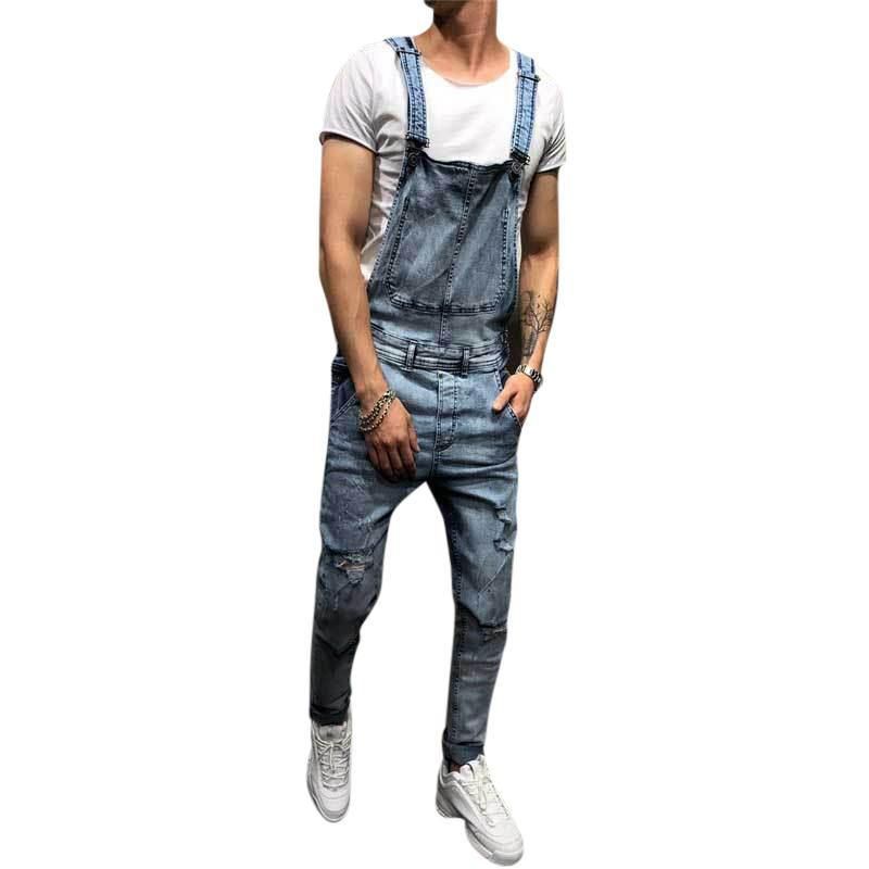 Denim Overalls Seler Rippede Jeans For Menn