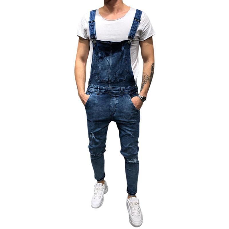 Denim Overalls Seler Rippede Jeans For Menn