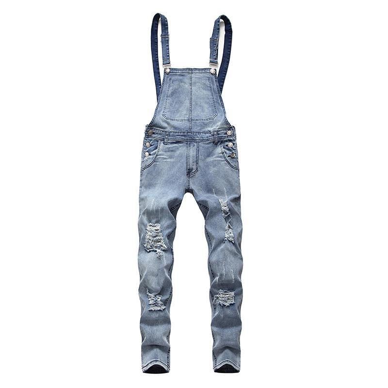 Denim Overalls Seler Rippede Jeans For Menn