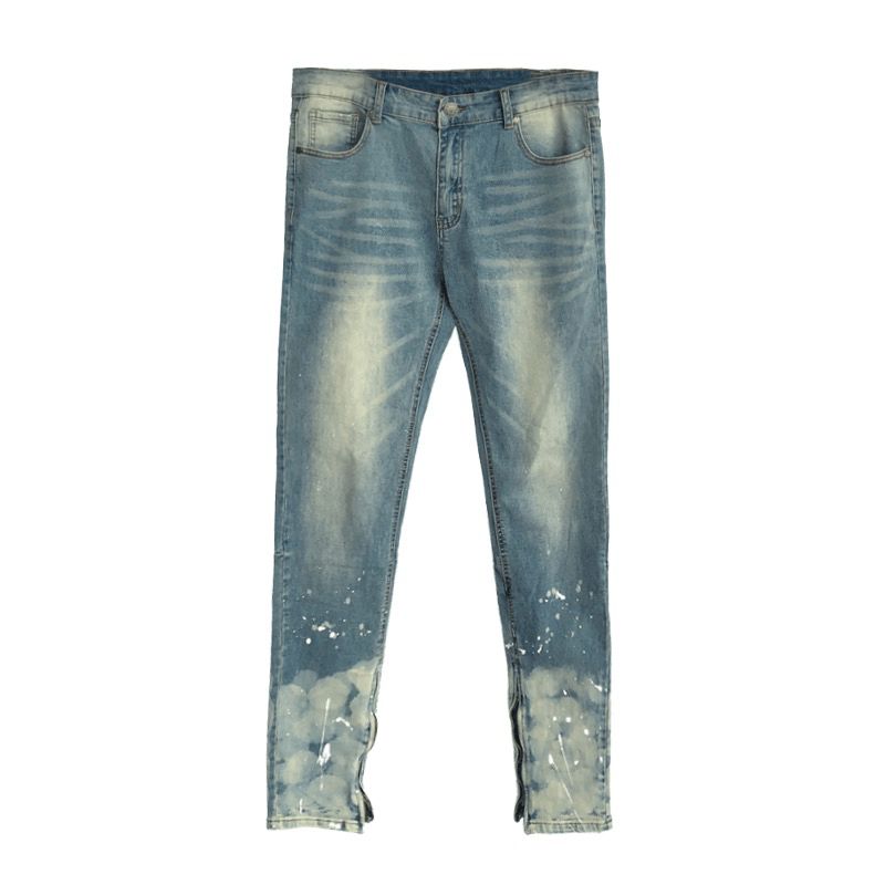 Jeans For Menn Gradient Farge Mote Stor Størrelse Blå Jeans For Menn