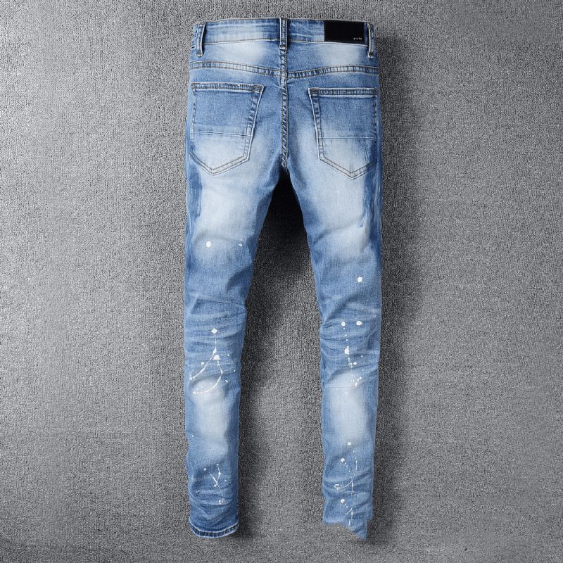 Menns Jeans Med Patch Patch