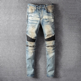Slim-Fit Jeans Med Knesøm