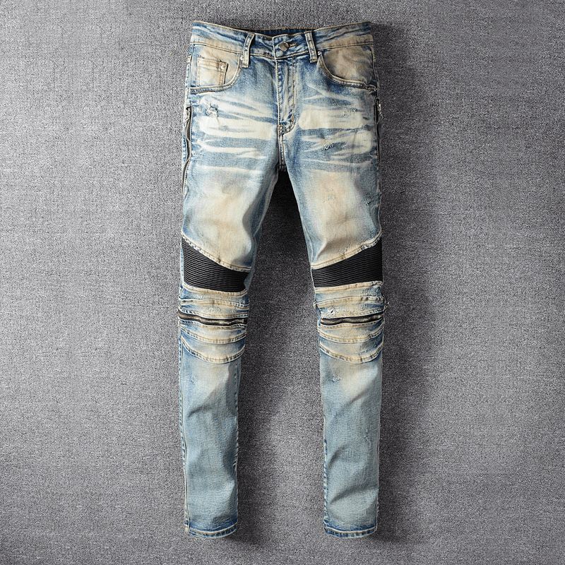 Slim-Fit Jeans Med Knesøm