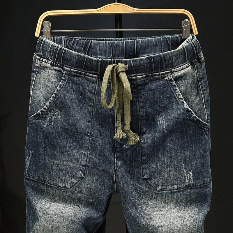 Uformell Snøring Ripped Washed Harem Jeans For Men