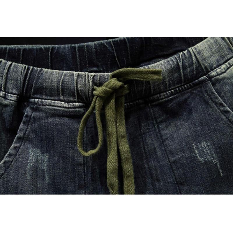 Uformell Snøring Ripped Washed Harem Jeans For Men