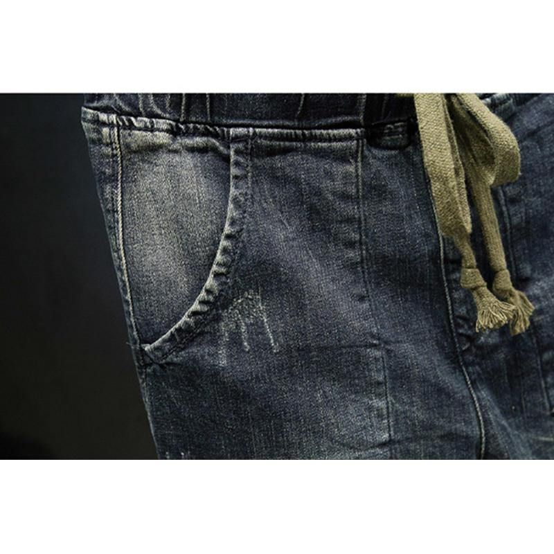 Uformell Snøring Ripped Washed Harem Jeans For Men