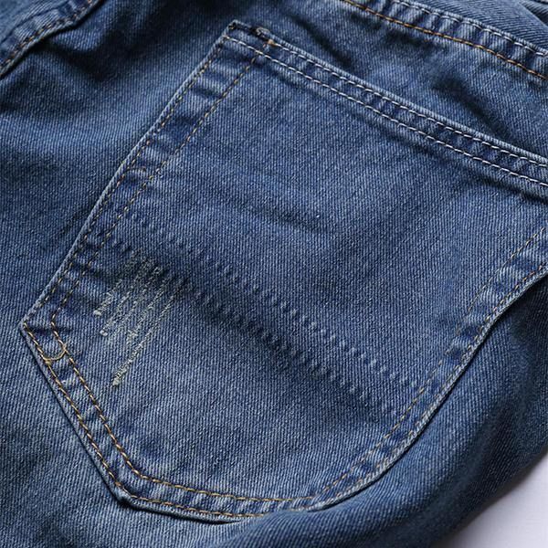 Vintage Hull For Menn Lyseblå Rette Jeans Med Smal Knapp