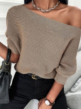 Urban Plain Loosen Half Sleeve Daily Sweater