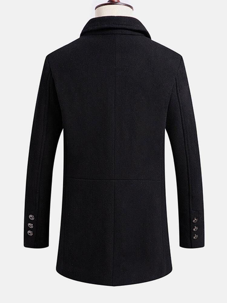 Single-Breasted Business Mellomlange Trenchcoats I Ull Med Avtakbar Vest