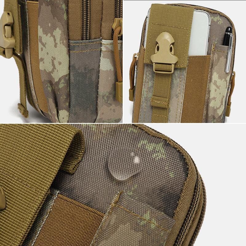 Menn Camouflages Stor Kapasitet Vanntett 6 Tommers Telefon Bag Outdoor Sport Midje Bag Tactical Bag