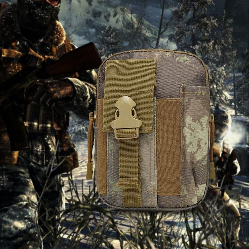 Menn Camouflages Stor Kapasitet Vanntett 6 Tommers Telefon Bag Outdoor Sport Midje Bag Tactical Bag