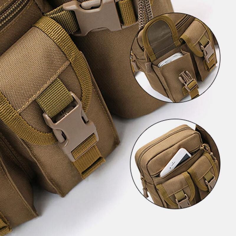 Menn Nylon Kamuflager Multifunksjon Utendørs Vannflaske Midjeveske Tactical Bag