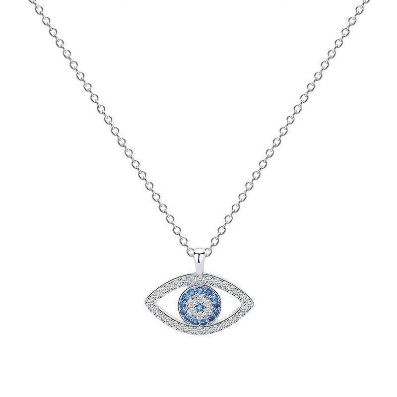 S925 Sterling Sølv Smykker Europeiske Og Amerikanske Atmosfæriske Demon Eye Halskjede Eye Pendant